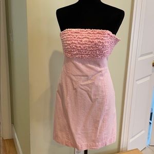 Lilly Pulitzer strapless sear sucker dress